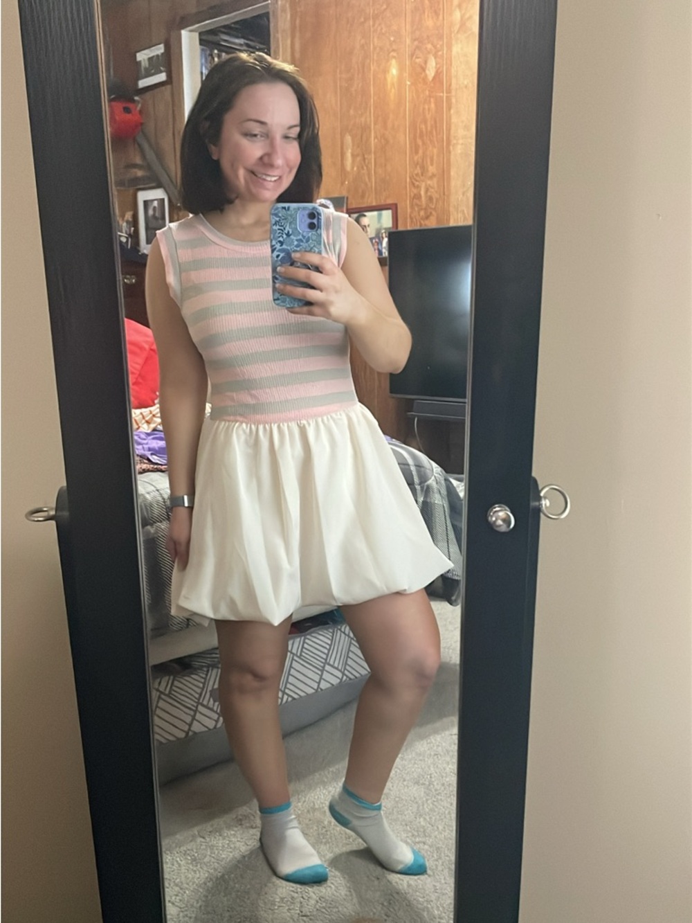 NWOT Ces Femme stripped bubble dress